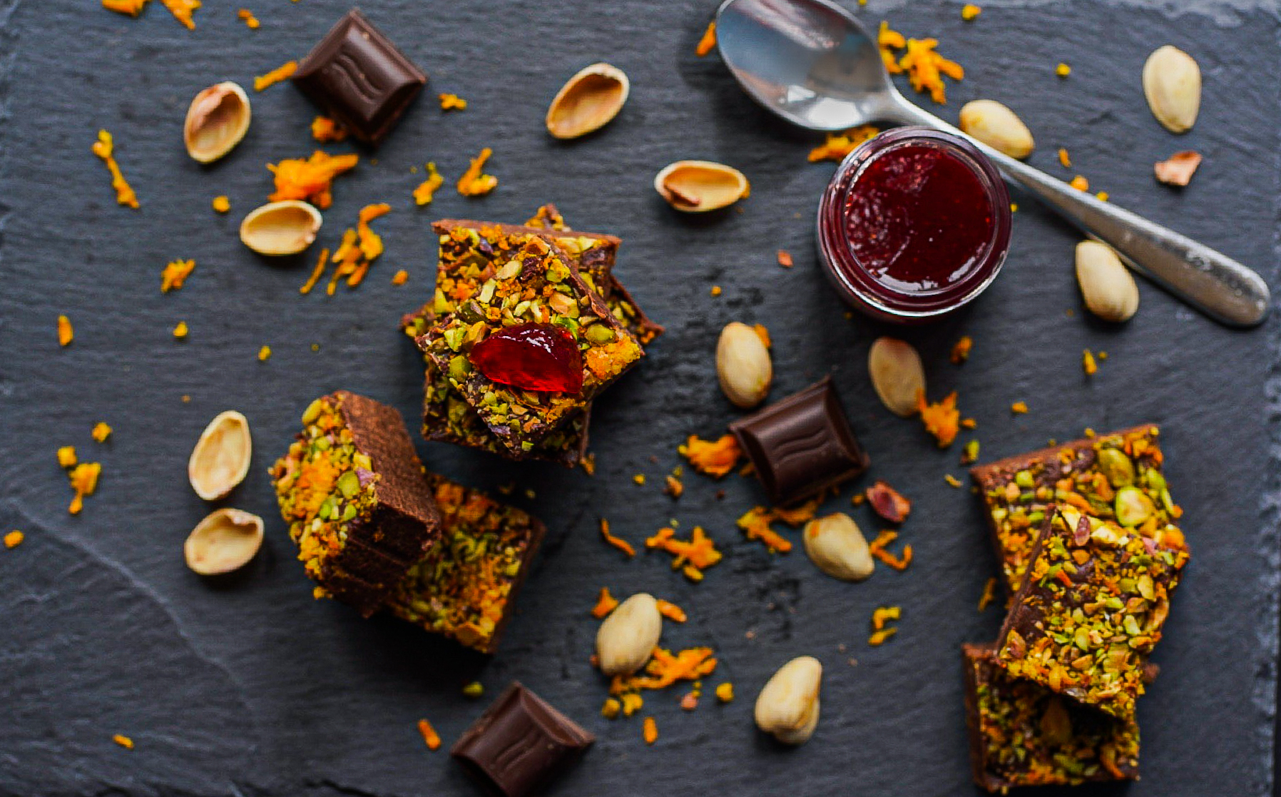Fudge Jaffa tahini vegan desert gluten free desserts