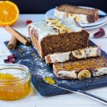 Vegan banana orange bread loaf recipe sweet